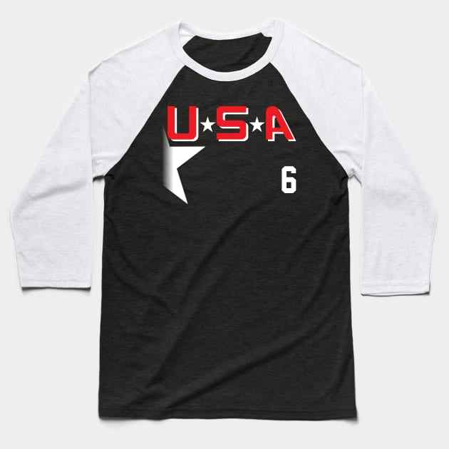 Team USA - Julie "the Cat" Gaffney Baseball T-Shirt by 4check